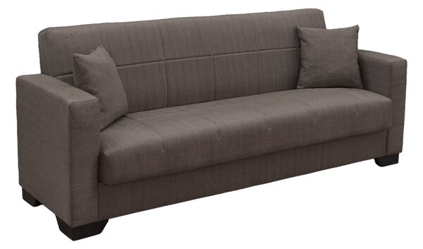 Canapea extensibila cu spatiu de depozitare Vox, Maro, 180x75x85 cm