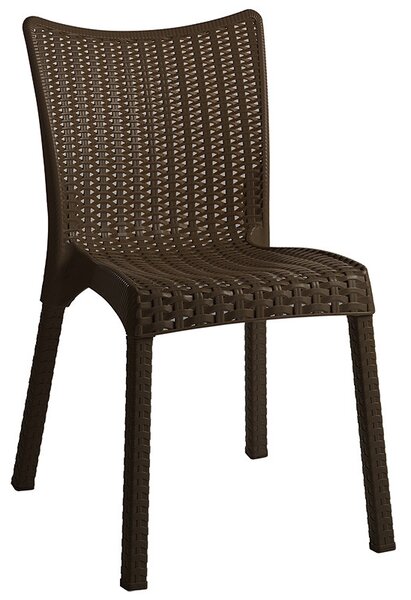 Set de gradina masa si scaune Explore-Confident set 5 piese plastic maro 150x90x73.5 cm