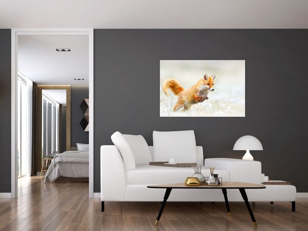 Tablou - Vulpe care sare (90x60 cm)
