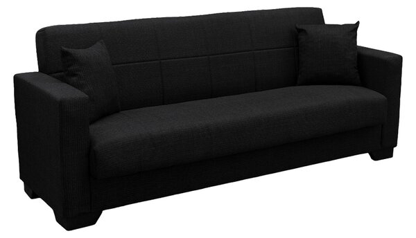 Canapea extensibila cu spatiu de depozitare Vox, Antracit, 180x75x85 cm