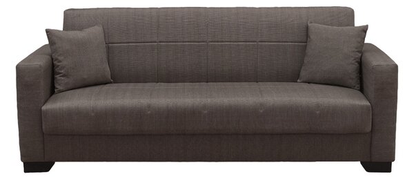 Canapea extensibila cu spatiu de depozitare Vox, Maro, 180x75x85 cm
