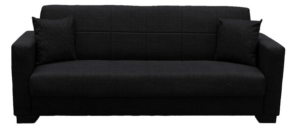 Canapea extensibila cu spatiu de depozitare Vox, Antracit, 180x75x85 cm