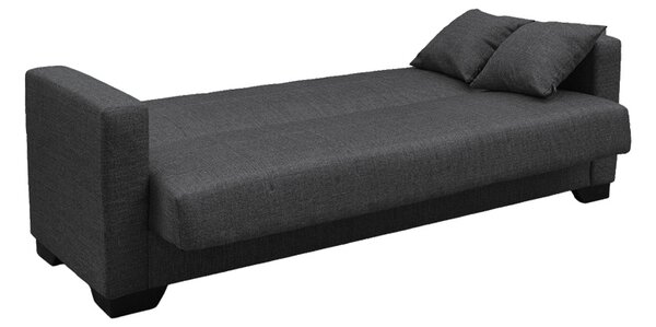 Canapea extensibila cu spatiu de depozitare Vox, Gri, 180x75x85 cm