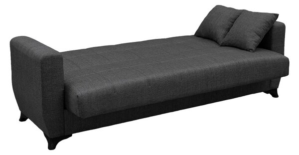 Canapea extensibila cu spatiu de depozitare Modesto, Gri, 215x75x85 cm