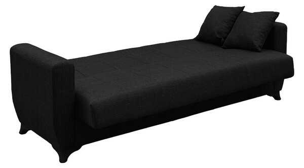 Canapea extensibila cu spatiu de depozitare Modesto, Gri/Antracit, 215x75x85 cm
