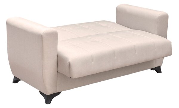 Canapea extensibila cu spatiu de depozitare Modesto, Bej, 155x75x85 cm