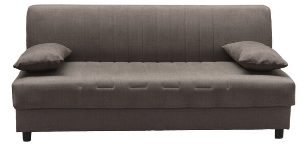 Canapea extensibila cu spatiu de depozitare Romina, Maro, 180x75x85 cm