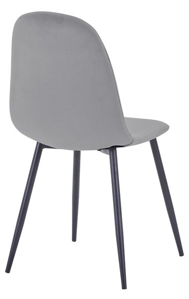 Scaun Bella, Gri/Negru, 44x55x85 cm