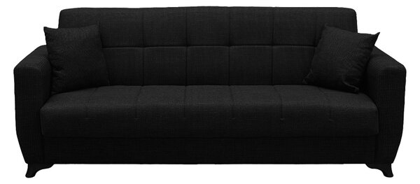 Canapea extensibila cu spatiu de depozitare Modesto, Gri/Antracit, 215x75x85 cm