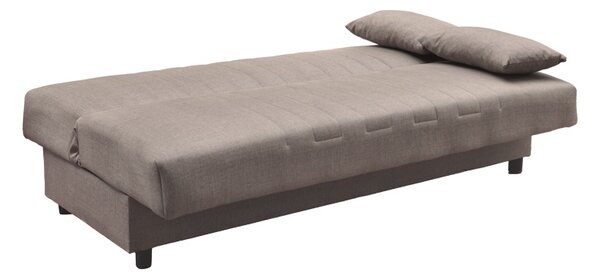 Canapea extensibila cu spatiu de depozitare Romina, Maro, 180x75x85 cm