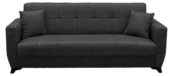 Canapea extensibila cu spatiu de depozitare Modesto, Gri, 215x75x85 cm