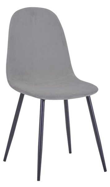 Scaun Bella, Gri/Negru, 44x55x85 cm