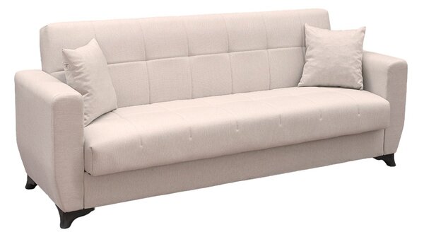Canapea extensibila cu spatiu de depozitare Modesto, Bej, 215x75x85 cm