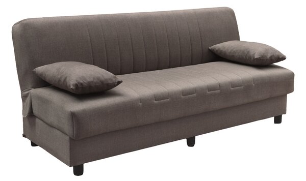 Canapea extensibila cu spatiu de depozitare Romina, Maro, 180x75x85 cm
