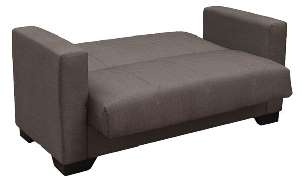 Canapea extensibila cu spatiu de depozitare Vox, Maro/Negru, 180x75x85 cm
