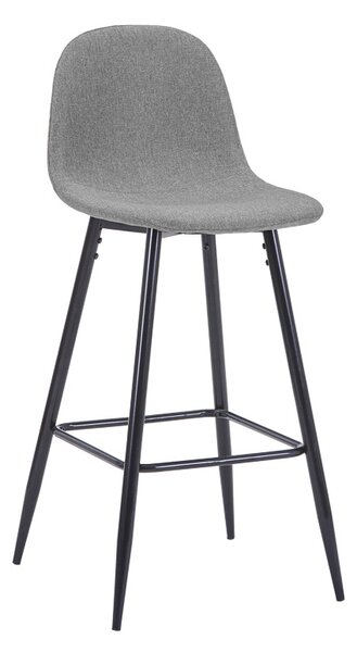 Scaun de bar Bella, Gri, 41.5x49x98 cm