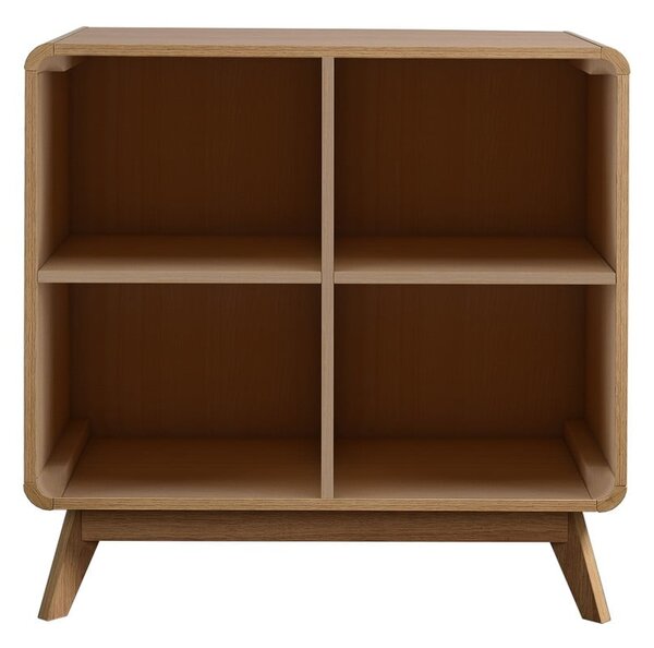 Bibliotecă în culoare naturală cu aspect de lemn de stejar 75x75 cm Caitlin – Støraa