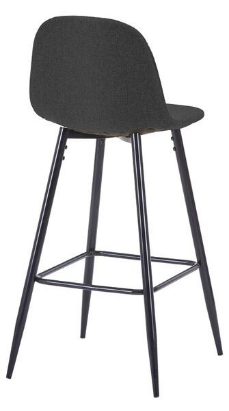 Scaun tip bar Bella, Negru, 41.5x49x98 cm
