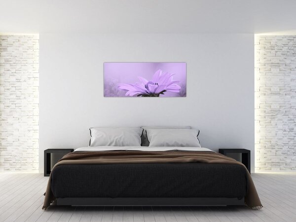 Tablou - Flori mov (120x50 cm)