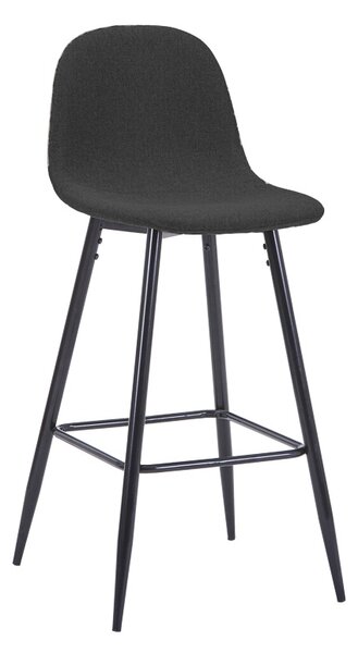 Scaun tip bar Bella, Negru, 41.5x49x98 cm
