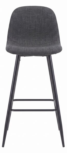 Scaun de bar Bella, Gri inchis, 41.5x49x108 cm