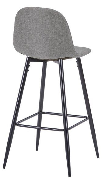 Scaun de bar Bella, Gri, 41.5x49x98 cm