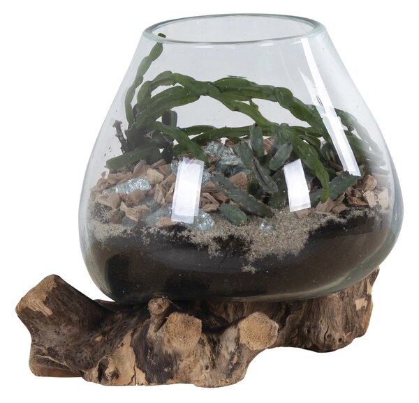 Vaza sculptata decorativa Waterdrop, Natural, 20x18x20 cm