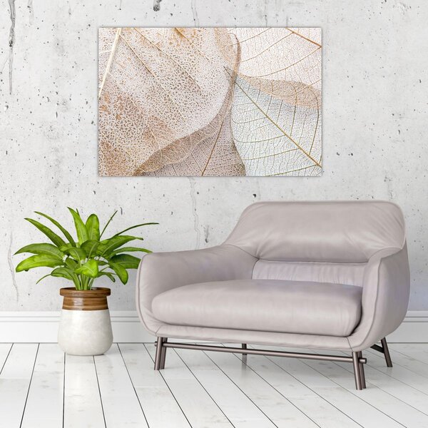 Tablou - Frunze bej (90x60 cm)