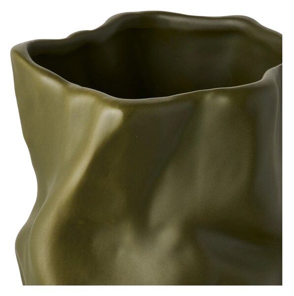 Vaza decorativa, Verde, 15x15x25.5 cm