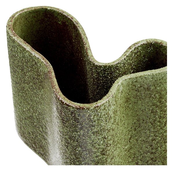 Vaza decorativa, Verde inchis, 19x14.5x14.5 cm