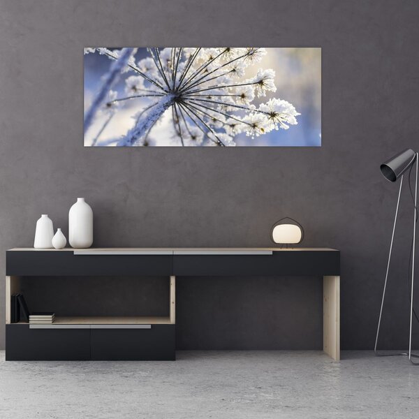 Tablou - Flori înghețate (120x50 cm)