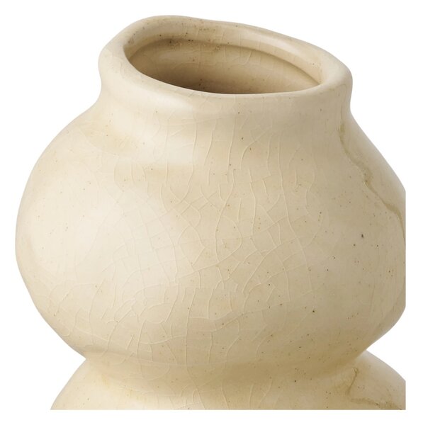 Vaza decorativa, Bej, 10.5x10.5x19.5 cm