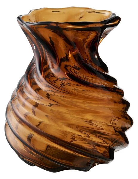 Vaza decorativa, Maro inchis, 16x16x18.5 cm