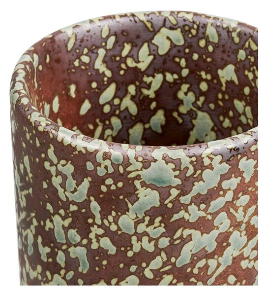 Vaza decorativa, Maro inchis, 9.5x9.5x20 cm