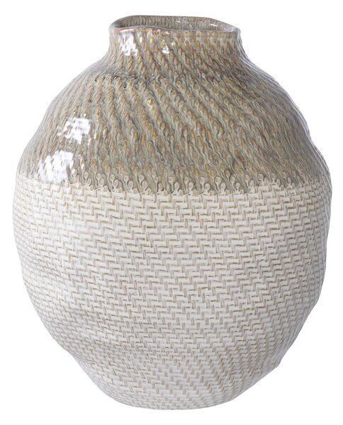 Vaza decorativa, Alb, 26x26x30.5 cm