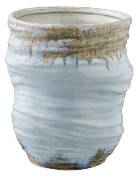 Vaza decorativa, Albastru deschis, 19.5x19.5x22.5 cm