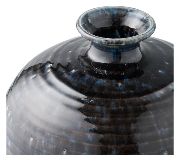 Vaza decorativa, Albastru inchis, 27x27x44.5 cm