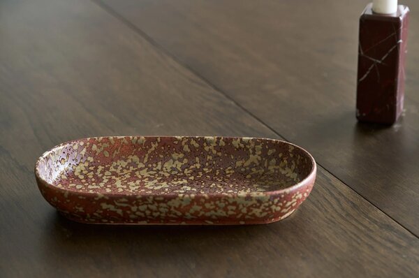 Tava decorativa, Maro inchis, 23.5x11x3.5 cm