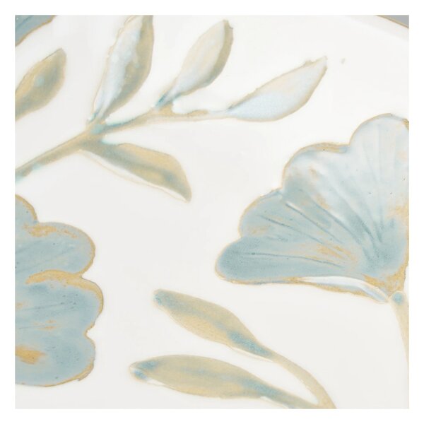 Tava decorativa, Alb, 35.5x35.5x5 cm