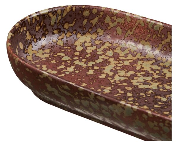 Tava decorativa, Maro inchis, 23.5x11x3.5 cm
