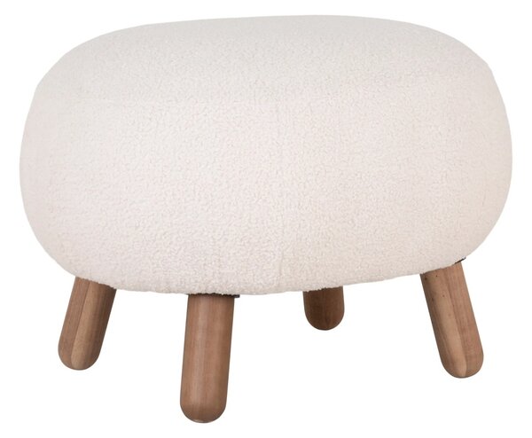 Taburet circular Savona, Alb, 47x56x41.5 cm