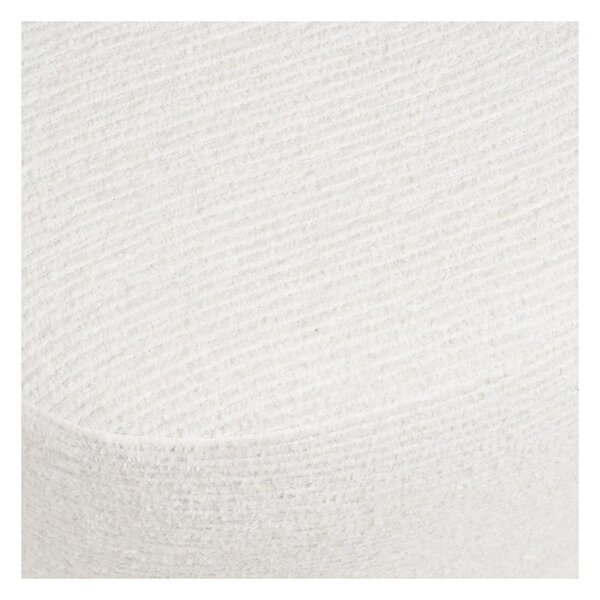 Taburet circular Hilo, Alb murdar, 40x55x39 cm