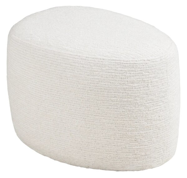Taburet circular Hilo, Alb murdar, 40x55x39 cm