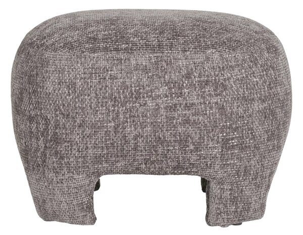 Taburet circular Nazare, Gri, 41x53x38 cm