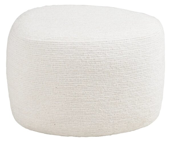 Taburet circular Hilo, Alb murdar, 40x55x39 cm