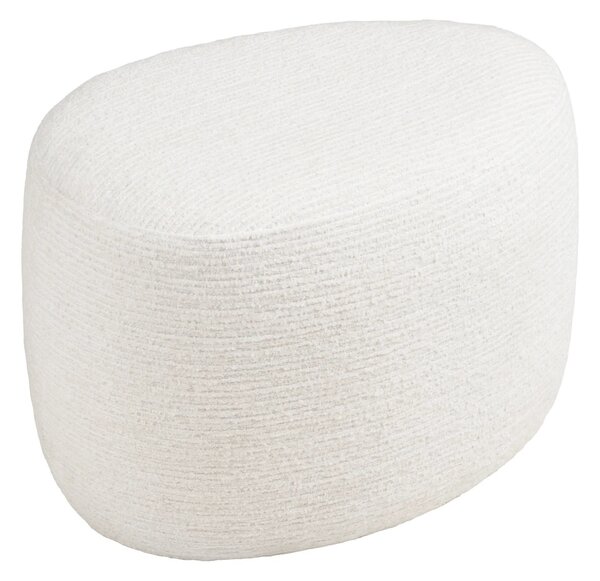 Taburet circular Hilo, Alb murdar, 40x55x39 cm