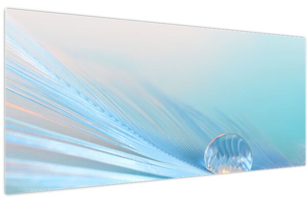 Tablou - Picătură albastră (120x50 cm)