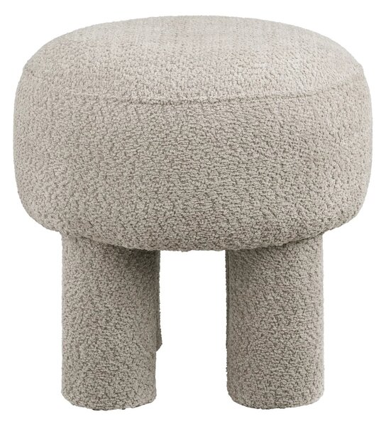 Taburet circular Canberra, Nisip inchis, 43x43x43 cm