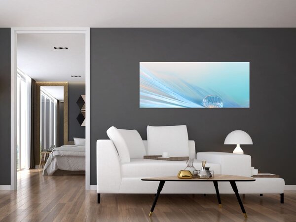 Tablou - Picătură albastră (120x50 cm)