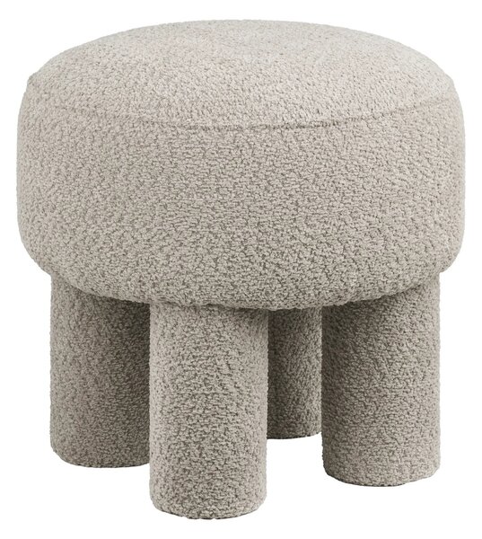 Taburet circular Canberra, Nisip inchis, 43x43x43 cm